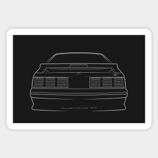 Ford Mustang GT - rear stencil, white Magnet